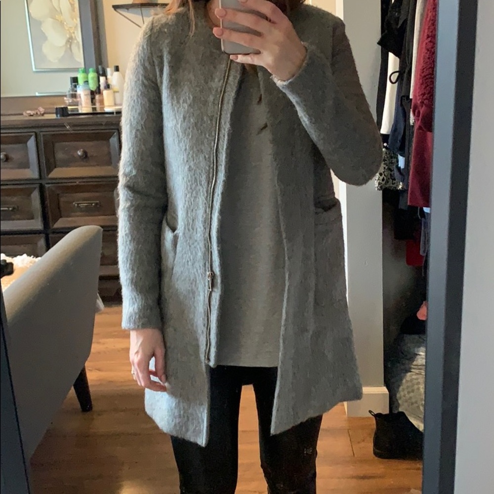 Gray wool coat